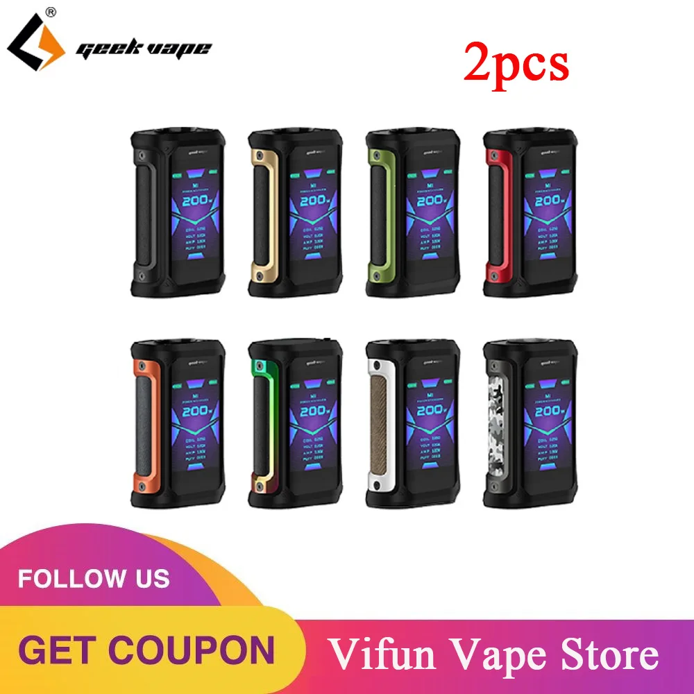 

Geekvape Aegis X 200W TC Mod with AS 2.0 Chipset & 2.4 inch OLED Screen E-cig Vape Mod Vs Aegis Legend / solo / Drag 2 / Shogun