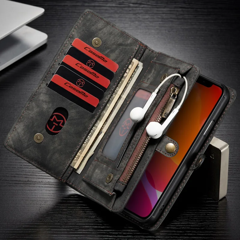 Для Iphone 11 Pro 11 Pro/Max Ретро съемный магнитный кошелек кожаный чехол для телефона сумка для Iphone X XS Max XR 7 8 Plus карман для карт