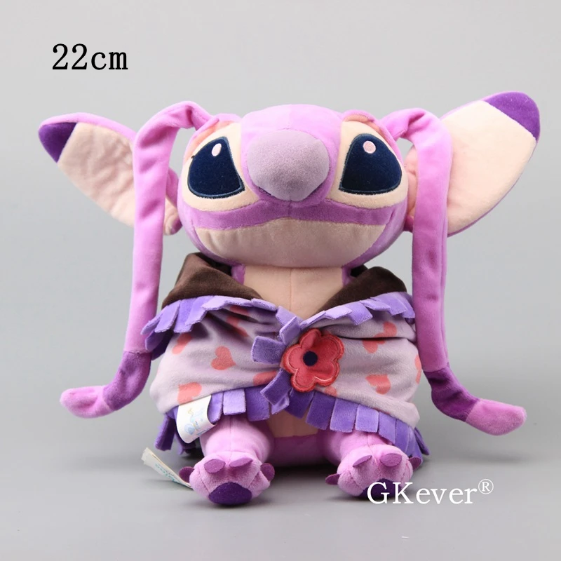 Angel 22 cm 18 Стич каваи Стич плюшевая кукла Игрушка Аниме Лило и Стич мягкая плюшевая Стич скрумп детские игрушки Рождественский подарок - Цвет: Angel 22 cm