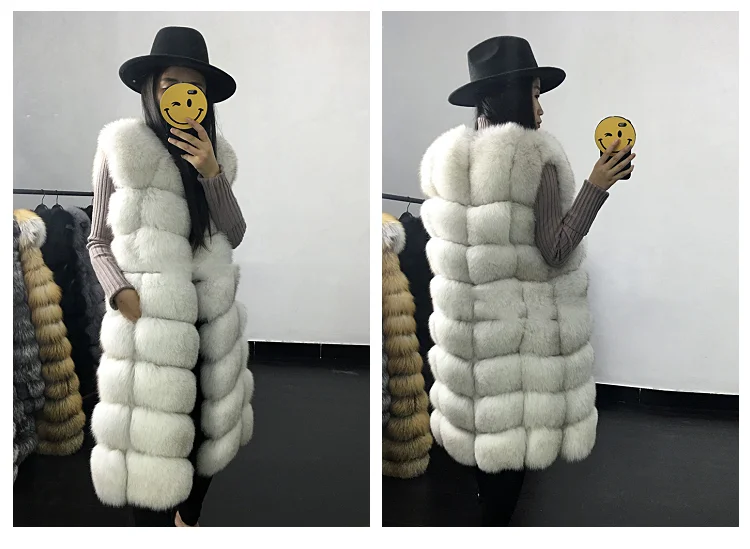 ZDFURS* пальто из натурального меха лисы натуральный мех лисы Жилет Куртка Для женщин красивое теплое пальто. Натуральное меховое пальто куртка с натуральным мехом