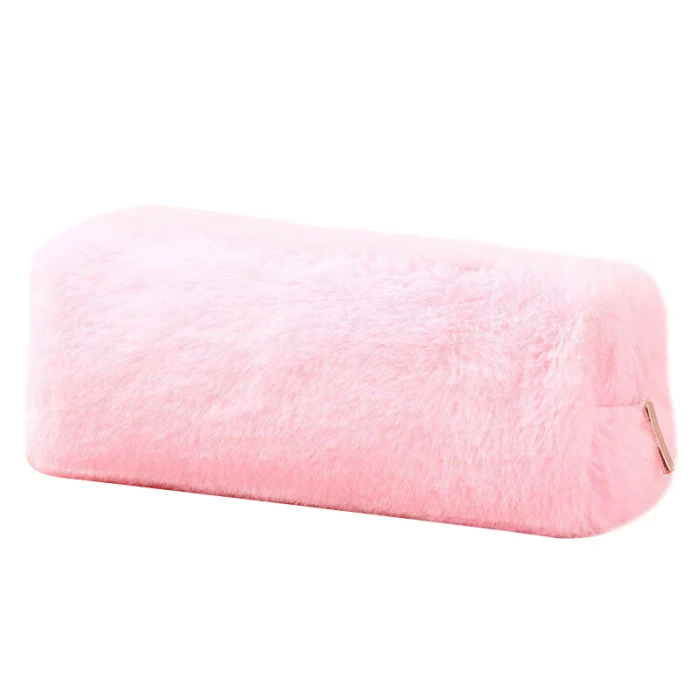 Girl Cute Pencil Case Plush Fuzzy Fluffy Makeup Coin Purse Storage Bag for Women High Quality