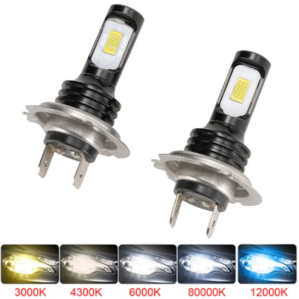2 шт. CSP H1 H3 H7 Светодиодная лампа H8 H11 9005 HB3 9006 HB4 Mini H4 Автомобильные фары 4300 лм