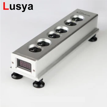 

US American Standard Power Supply Socket Filter Power Purifier Socket With Voltage Display extension socket For HiFi Audio T0962
