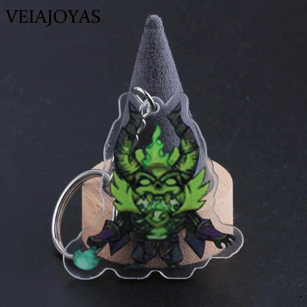 13 1-53 стили с принтами из игр Warcraft и Dota, двойная акриловая сторона брелки для ключей для Для мужчин Для женщин Dota2 Pudge топор Kael Roshan jugg Цифры Подвески на брелки для ключей брелок держатель Porte Clef игровые ювелирные изделия - Цвет: 13