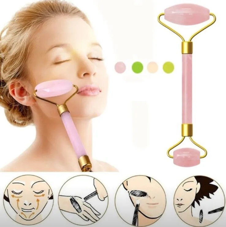 

Slimming Face Massager Jade Roller Quartz Skin Care Tools Facial Massage Roller Eye Face Neck Thin Wrinkle Removal Face Lift