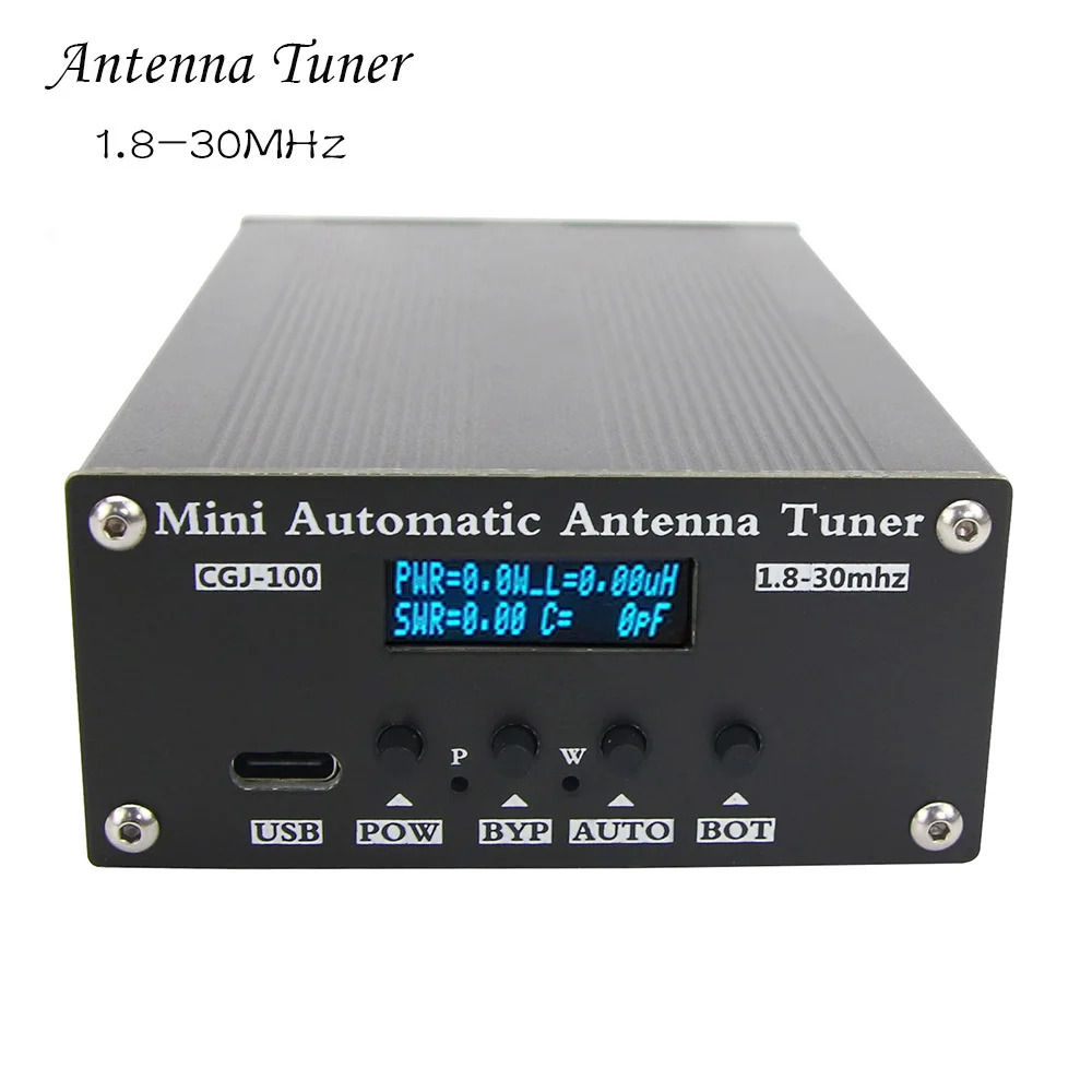Новый автоматический мини-тюнер антенны ATU-100 1 8-30 МГц OLED-дисплей 0 91 дюйма для