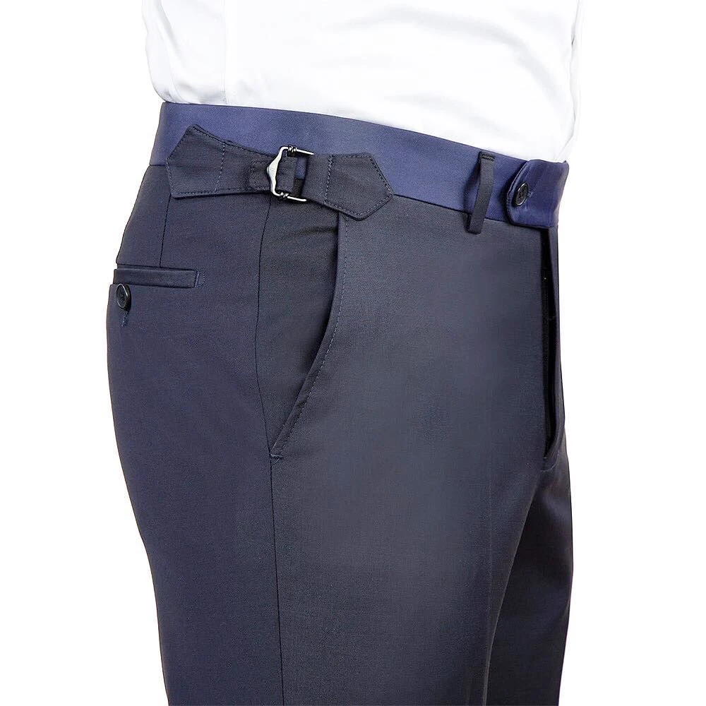 navy evening trousers
