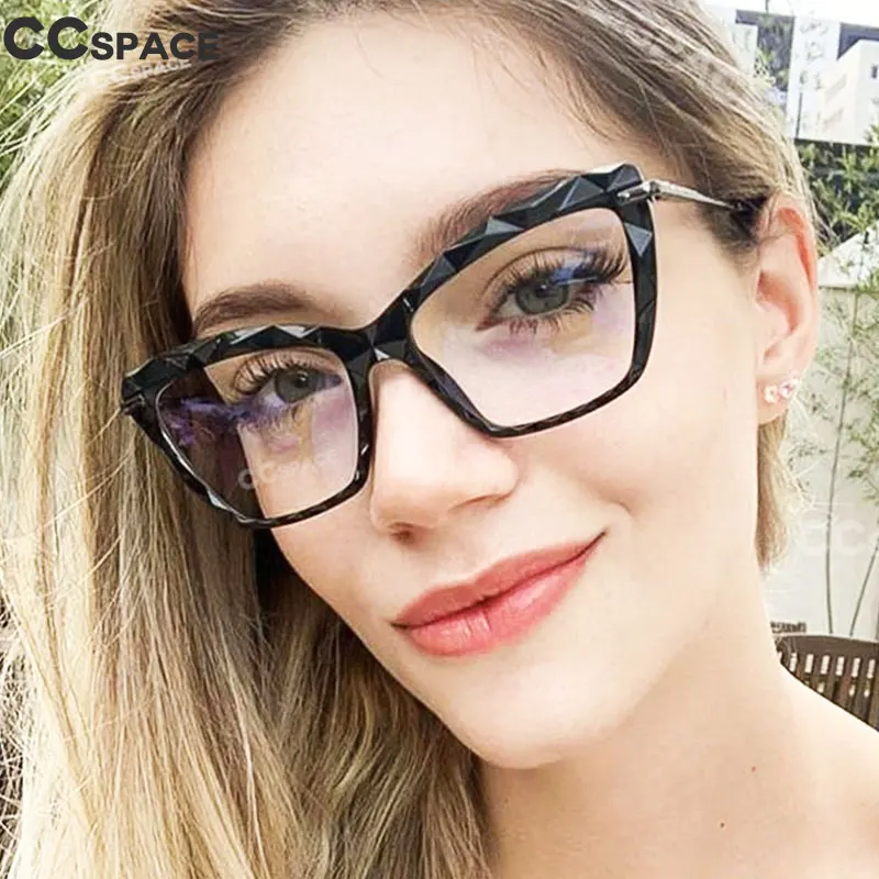Fashion Square Glasses Frames Women Cat Eye Uv400 Trending Styles Brand