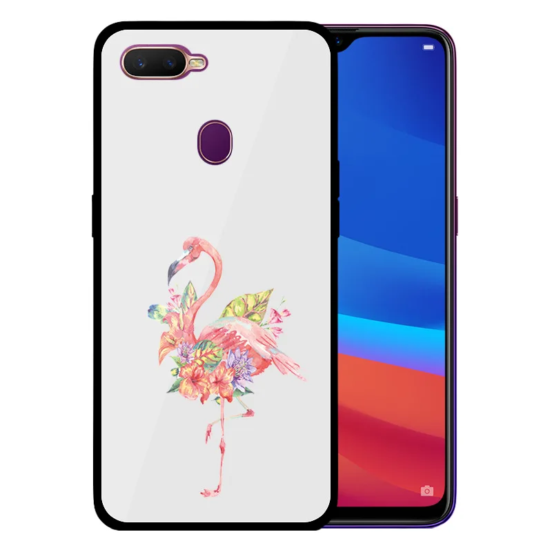 OPPO A9 A5 A7 A3S A83 A77 A5 9 A3 A7X Стекло чехол для телефона чехол с фламинго