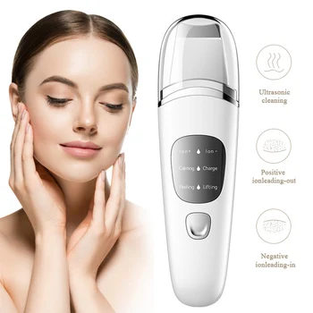 

Ultrasonic Skin Scrubber Deep Face Cleaning Machine LCD Face Peeling Shovel Ion Skin Spatula
