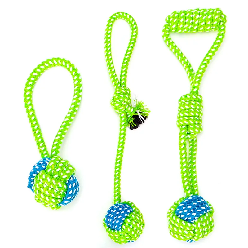 

Teeth Grinding Cleaning Colorful Dog Bite String Knot Chew Toy Durable Rope String Toy Pet Supplies Dog Cotton String Toys