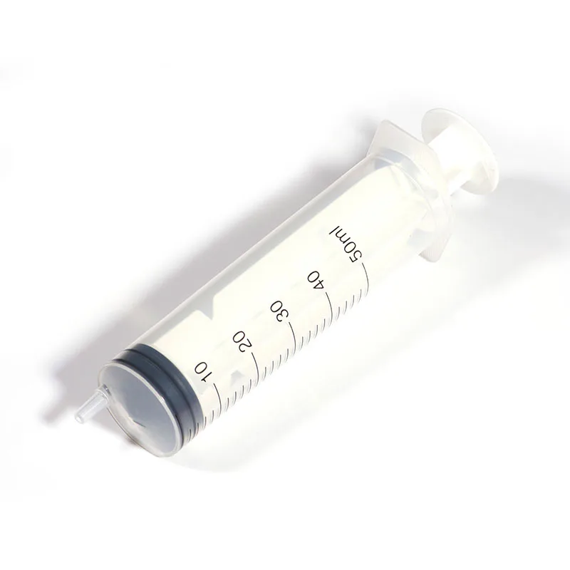 

50ml Plastic Syringe Translucent Syringe Measuring Syringe With Cover Measuring Nutrient Hydroponics Mayitr