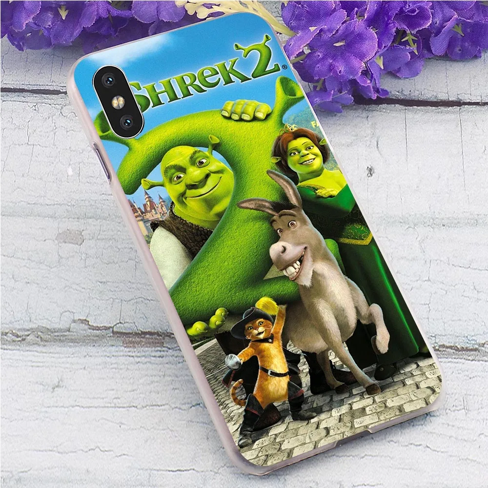 Защитный зеленый чехол для телефона Shrek для iPhone XR 5 5S SE 6 6 S/6 6S Plus 7 8/7 8 Plus X XS Max жесткий чехол