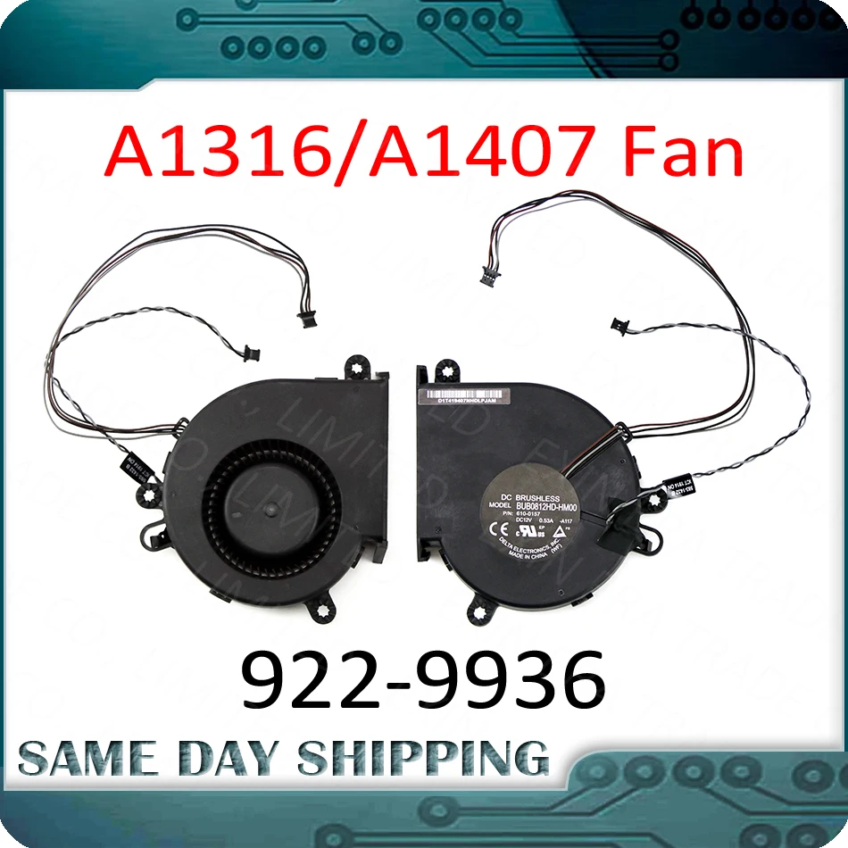 Ventilador de CPU 922-9936 para Apple Thunderbolt Display 27 A1407 Mid 2011 y pantalla de cine LED 27 A1316 Fan Late 2010 Año