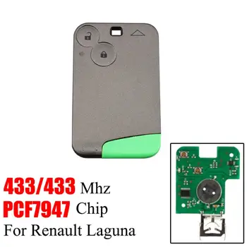 

2 Buttons Smart Remote Key PCF7947 Chip 433 Mhz Smart Card Remote Fob For Renault for Lagu-na Espace 2001 To 2006