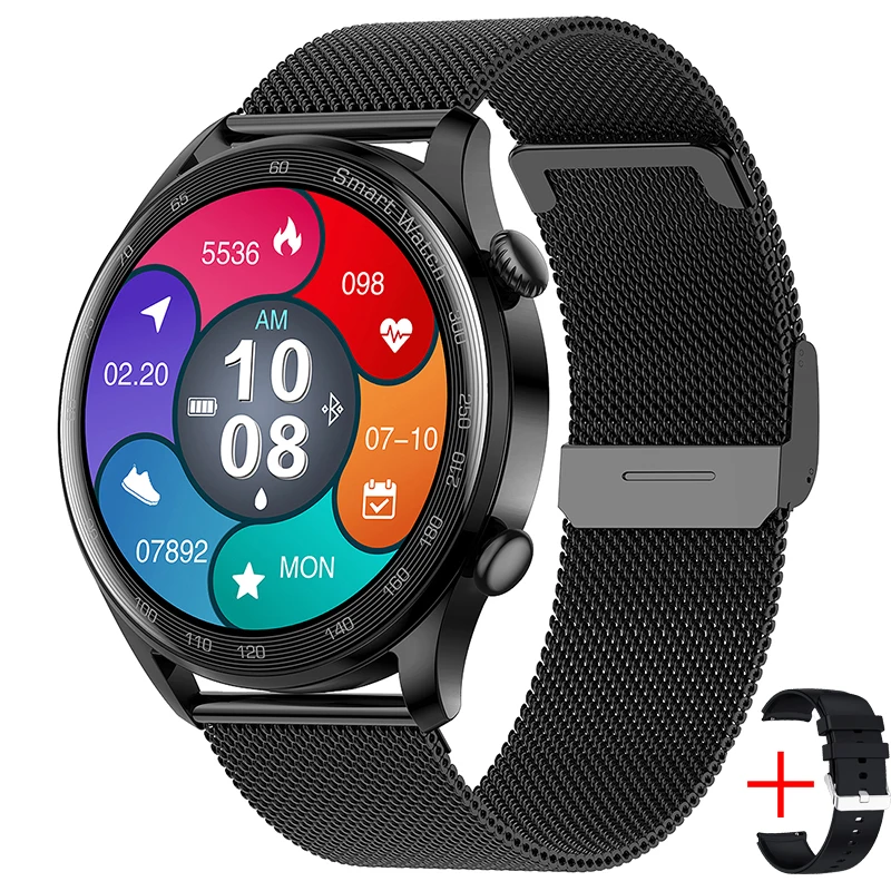 2022 New Bluetooth Call Smart Watch Men Women Heart Rate Monitor Fitness Tracker Music Player 1.36Inch 390*390 HD Smartwatch+Box 
