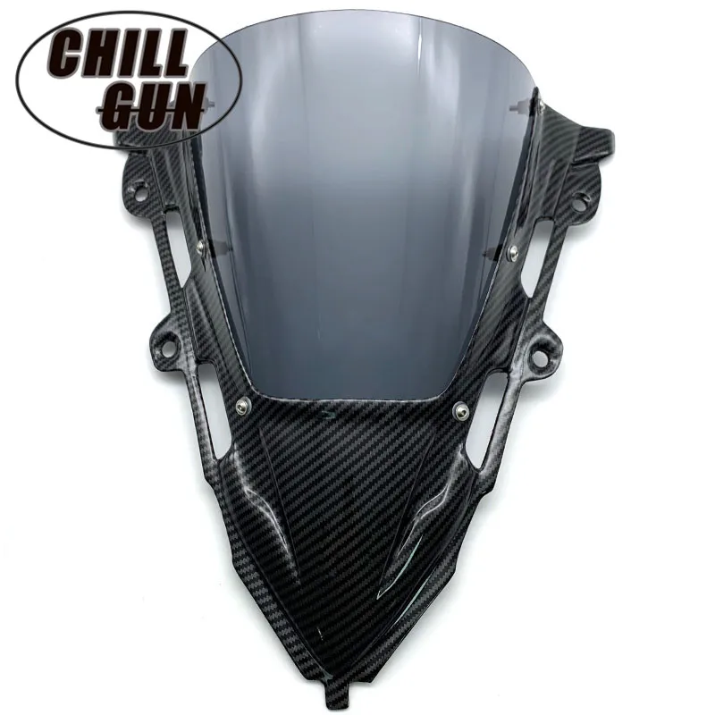 Лобовое стекло из углеродного волокна для Honda CBR650R CBR 650 R 2019 двойной пузырьковый