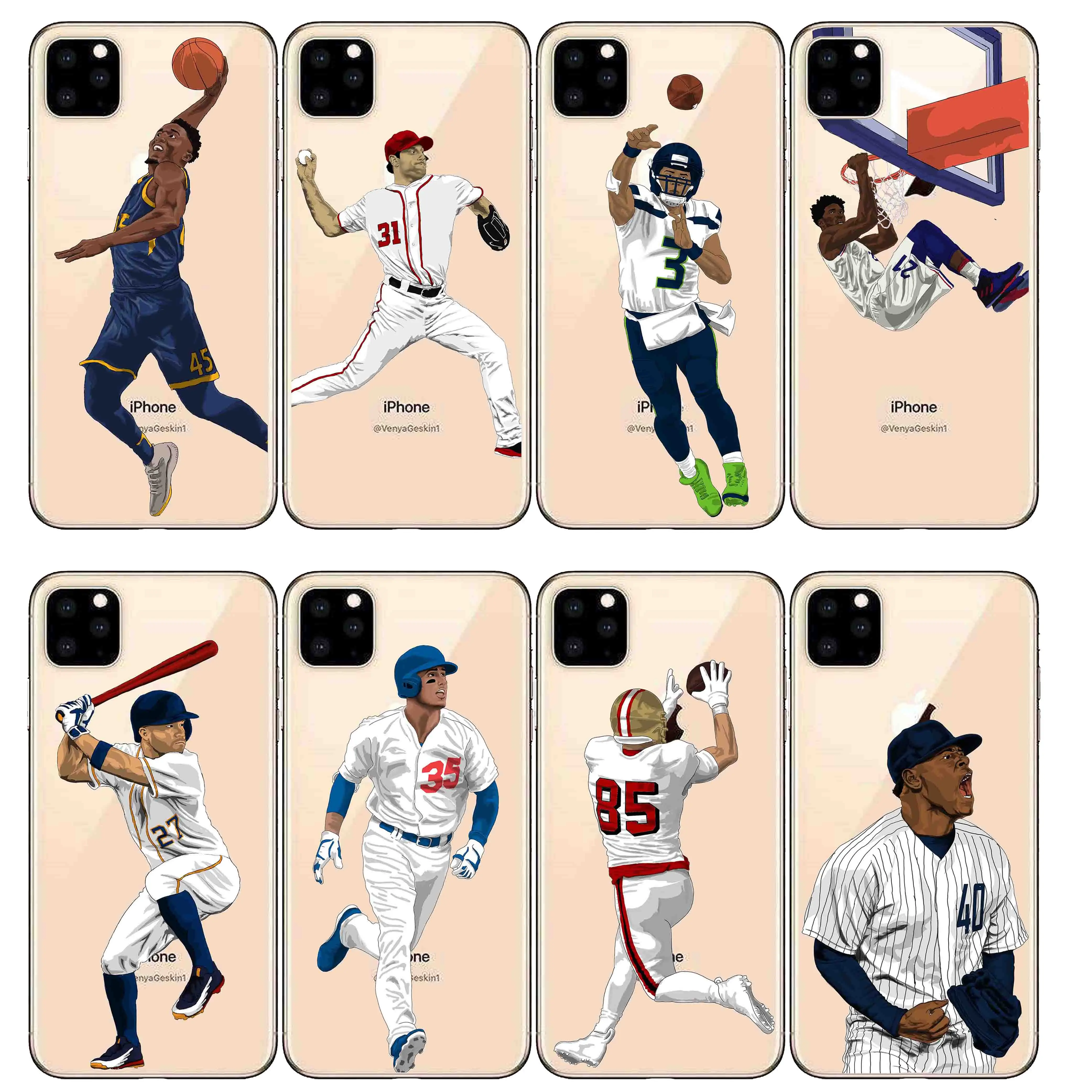 

Athlete mobile Cute Cartoon mobile phone shell for iphone 11 pro max 11pro xr xs max x 6 6s 7 8Plus 5s 5