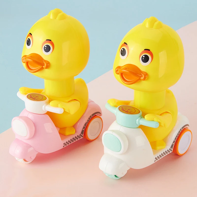Новинка, детские игрушки, заводные игрушки, милый оттягивающийся антистрессовый пресс, ходячая утка, шалость, заводная утка, мотоцикл, подарки, игрушки для детей