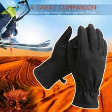 Outdoor Cycling Gloves Winter Warm Soft Gloves Sunscreen Touch Screen Windproof Waterproof Gloves Winter Sports Fleece Gloves
