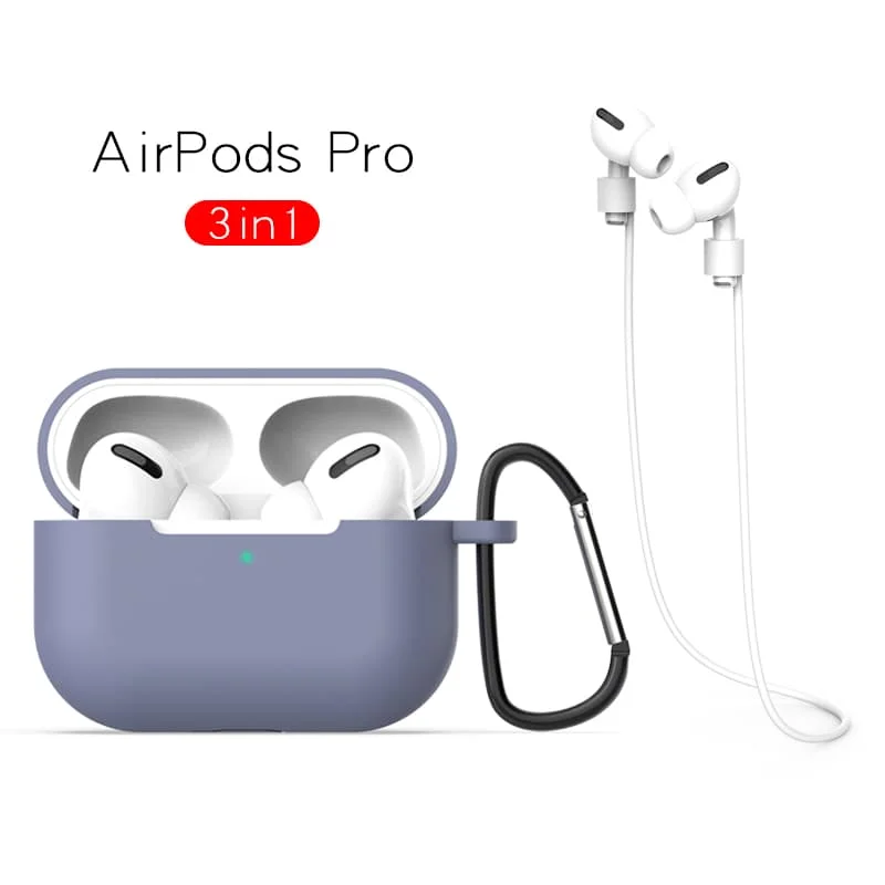 Airpods Pro X-Gray Роскошный цветной Мягкий силиконовый чехол для Airpods Pro, защитный чехол для наушников, противоскользящий чехол для Apple AirPods Pro EarPods, противоударный, Новинка - Цвет: Airpods Pro X-Gray
