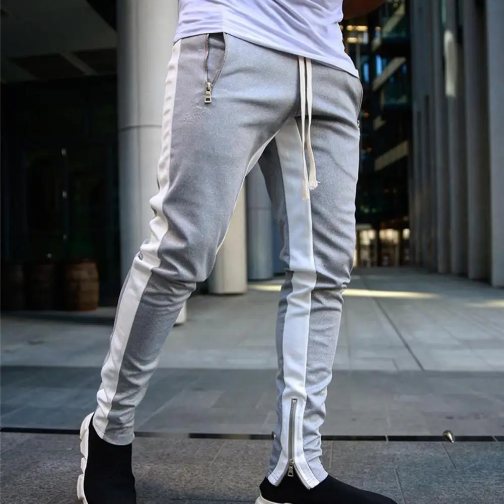 Men Jogger Pants Fitness Gym Long Sweatpants Elastic Waist Drawstring Autumn