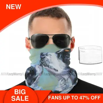 

Realistic Dog Mouth Face Mask Australian Shepherd Fine Art Facial Mask Adult Beautiful Fashion Mask