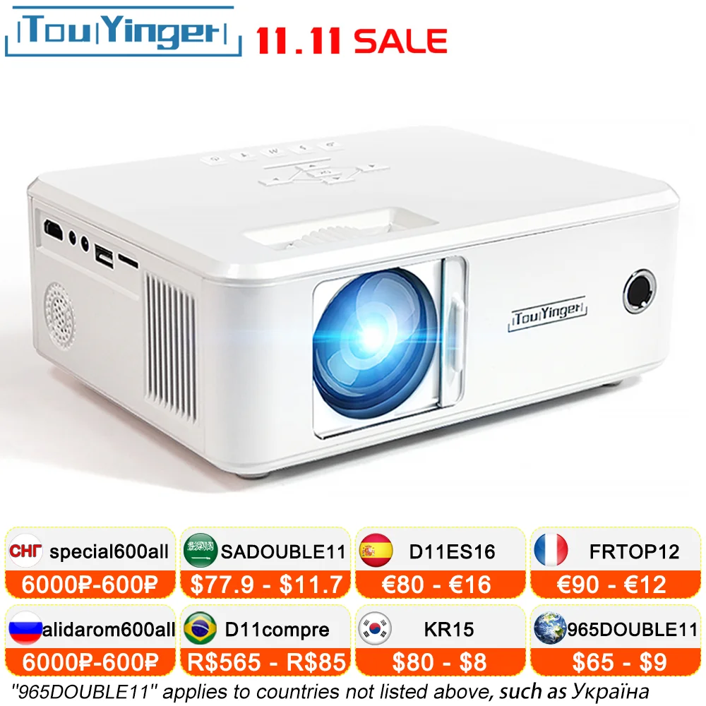 TouYinger X21 X20 Brand Mini projector LED beamer 720P 1080P FHD Mirroring  full hd video LCD TV 1920*1080 portable home theater