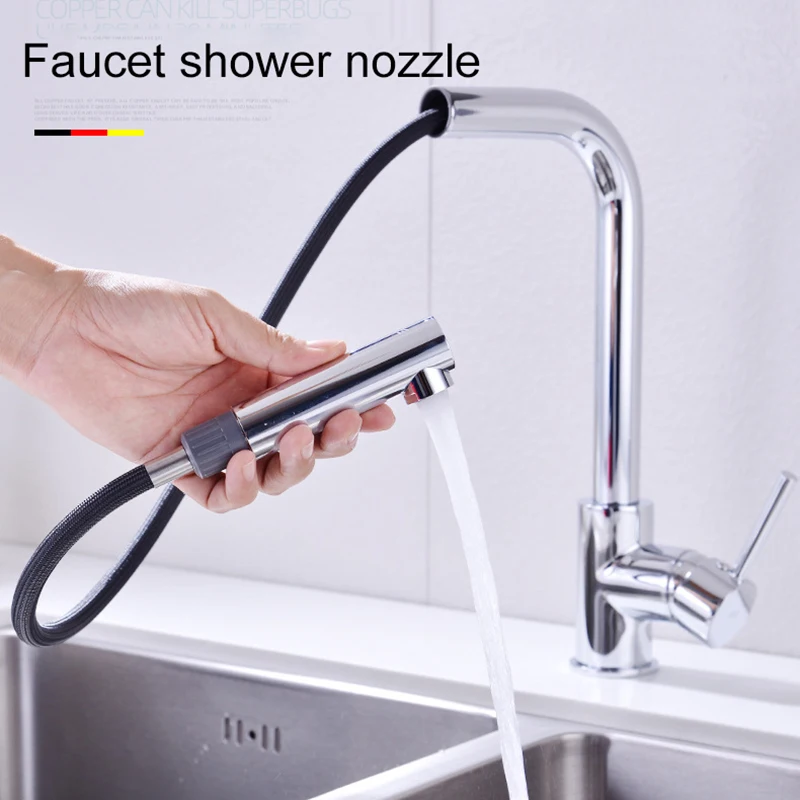 

360Â° Rotatable Pull-Out Faucet Sprayer Kitchen Faucet Sprayer Head Moveable Kitchen Tap Head Sink Sprayer Attachment Sink Nozzle