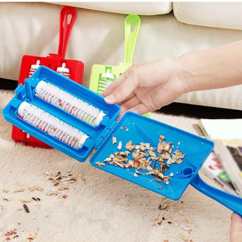 Creative Handheld Carpet Table Sweeper Crumb Dirt Fur Brush Cleaner Collector Roller Home