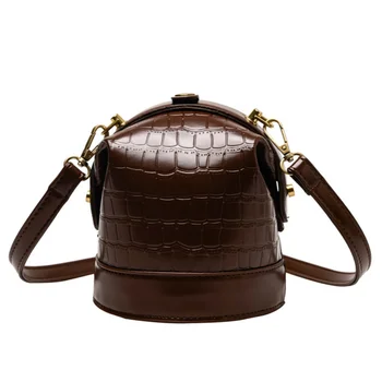 

Retro Stone Pattern Crossbody Bags For Women Designer Mini PU Leather Female Shoulder Messenger Bags Ladies' Travel Bucket Bag