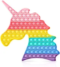 Grand jouet licorne géant pour filles, jeu éducatif, sensoriel, avec de grandes bulles, arc en ciel, pour enfants
