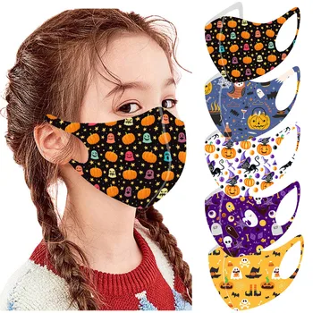 

5pc Children Halloween Mouth Mask Three-dimensional Protection Respiratory Protection Mask Washable Reusable Mask Mondmasker
