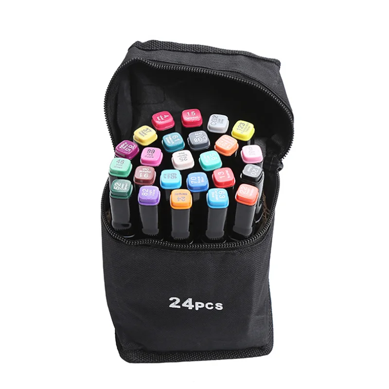 

24 Color Color Art Markers Set Dual Headed Artist Sketch Oily Alcohol based markers For Animation Manga