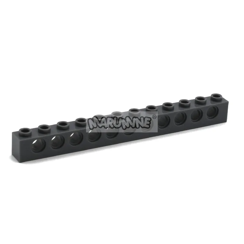 Черный Marumine 3895 Technic Brick 1x12 с отверстиями 20 шт./Партия набор строительных блоков Волшебный Робот Классическая обучающая игрушка подарок для детей - Цвет: Черный