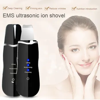 

Ultrasonic Skin Scrubber Deep Facial Cleaning Machine Remove Dirt Blackhead Reduce Wrinkles Spots Facial Ultrasonic Face Peeling
