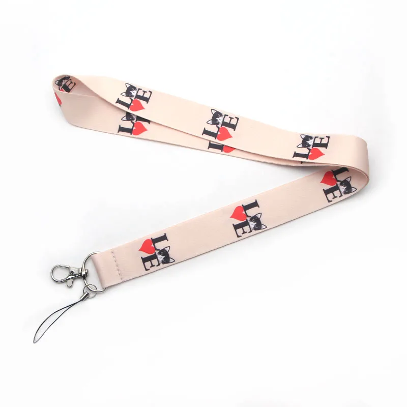 PC108 I LOVE Cat Lanyards держатель удостоверения личности ID карты пройти тренажерный зал мобильный телефон USB значок повесить веревку ключевой ремень