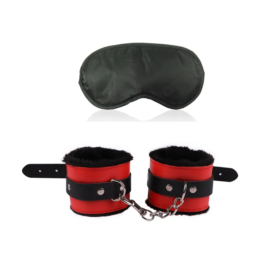 Exotic Accessories of Leather Handcuffs Bondage Rope Anklets Blindfold Eye Mask for Men Women Fetish Bdsm