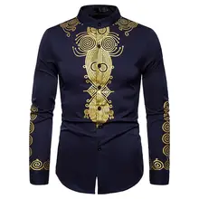 T shirt manches longues col montant pour homme, tunique avec Totem imprimé, mode automne hiver
