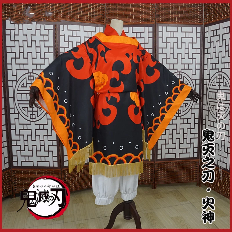 Аниме Demon Slayer / Kimetsu no Yaiba хиноками кимоно бог огня униформа косплей костюм унисекс