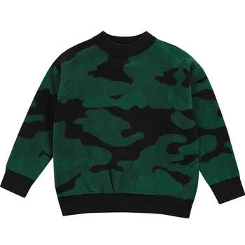 

camouflage sweater age for 1 - 6 years baby boys long sleeve tops 2020 new autumn winter children clothes boys colorful sweater
