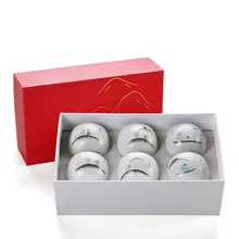 Керамическая Ru печь чайная чашка в японском стиле домашний кунг-фу черный чай Jin Jun Mei чайная чашка 6 загруженная Подарочная коробка Чайная Посуда