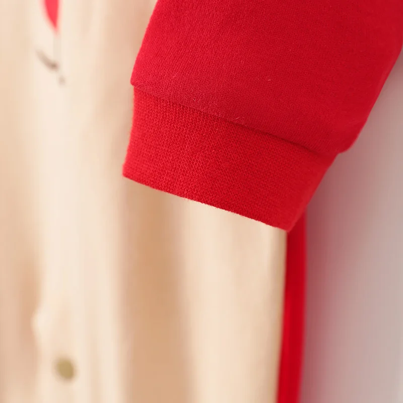 Новинка; сезон весна-осень; хлопковый комбинезон с длинными рукавами для маленьких мальчиков и девочек с милым рисунком лося; Высококачественный комбинезон в рождественском стиле