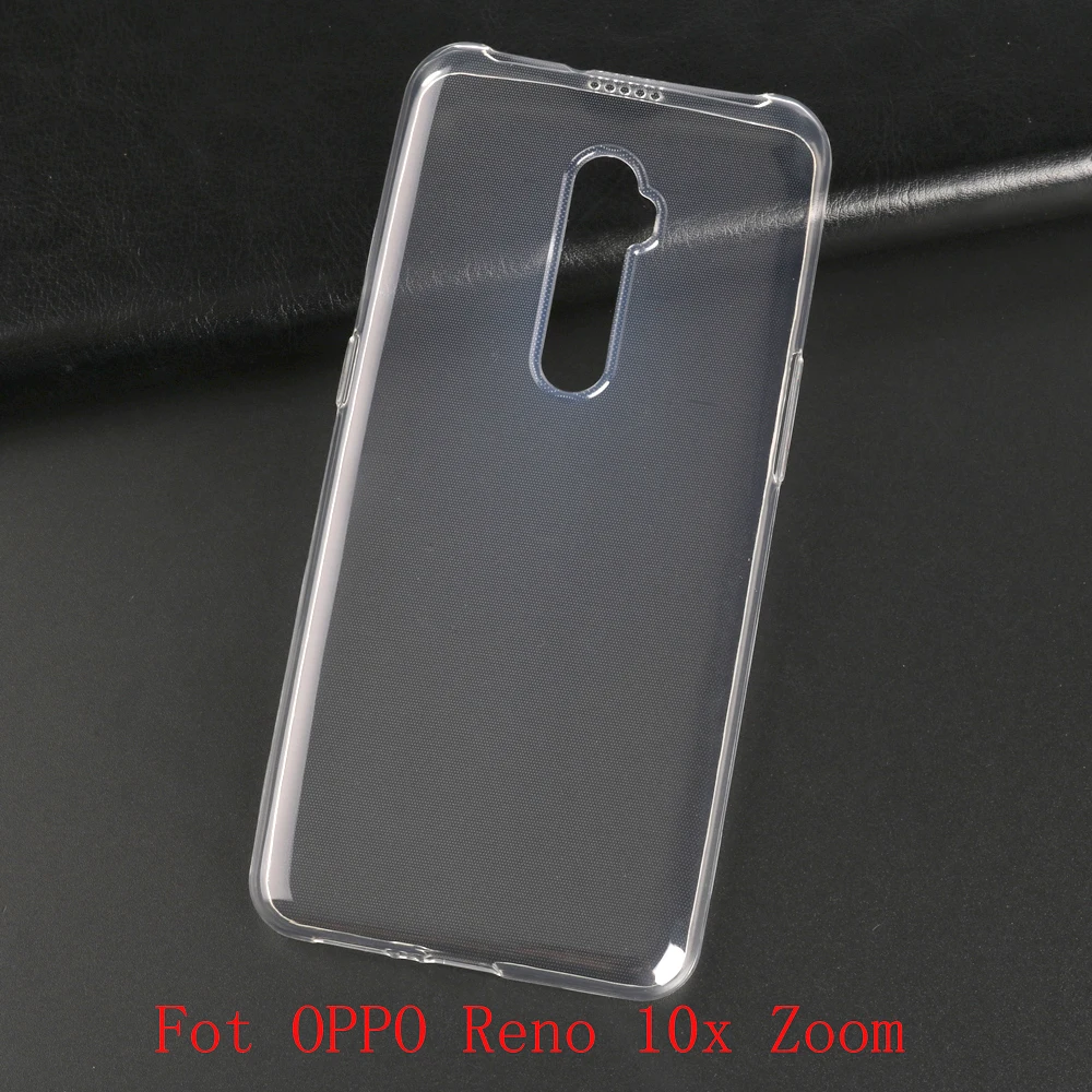 

For OPPO Reno 10X Zoom OPPO Reno Z Case Clear Transparent Cover TPU Silicone Soft Plain Fit Waterproof Clear Phone Cover Case