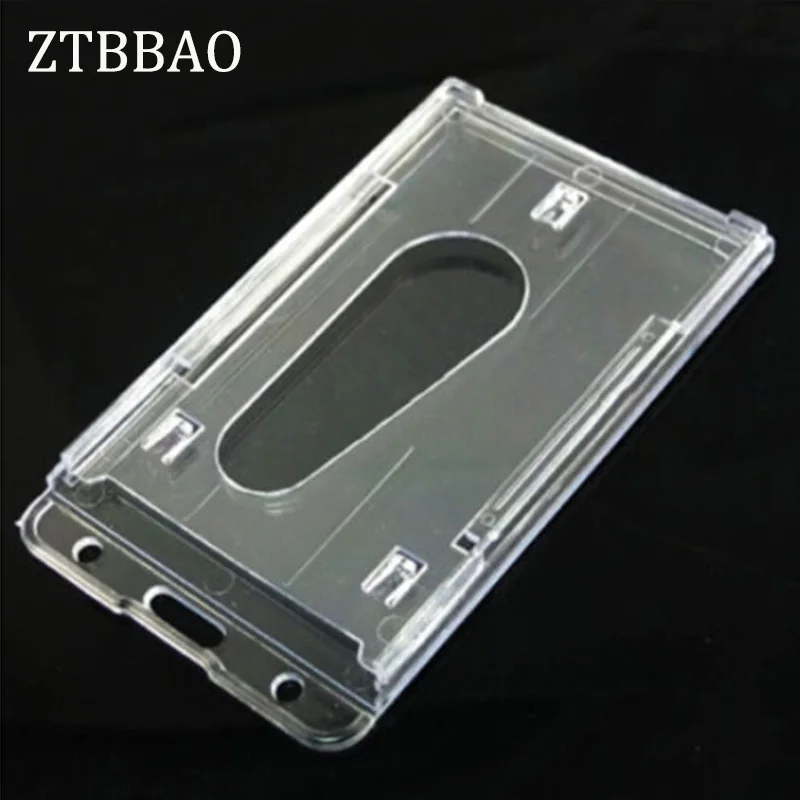 ZTBBAO 2 Pcs/lot New 100*60mm Transparent Card Holder Soft Plastic Clear Sleeves Protector Case Bag Holder