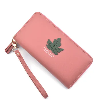 

passport card holder key credit fashion travel minimalist luxury long pink leather wallet women coin purse money carteira 2019