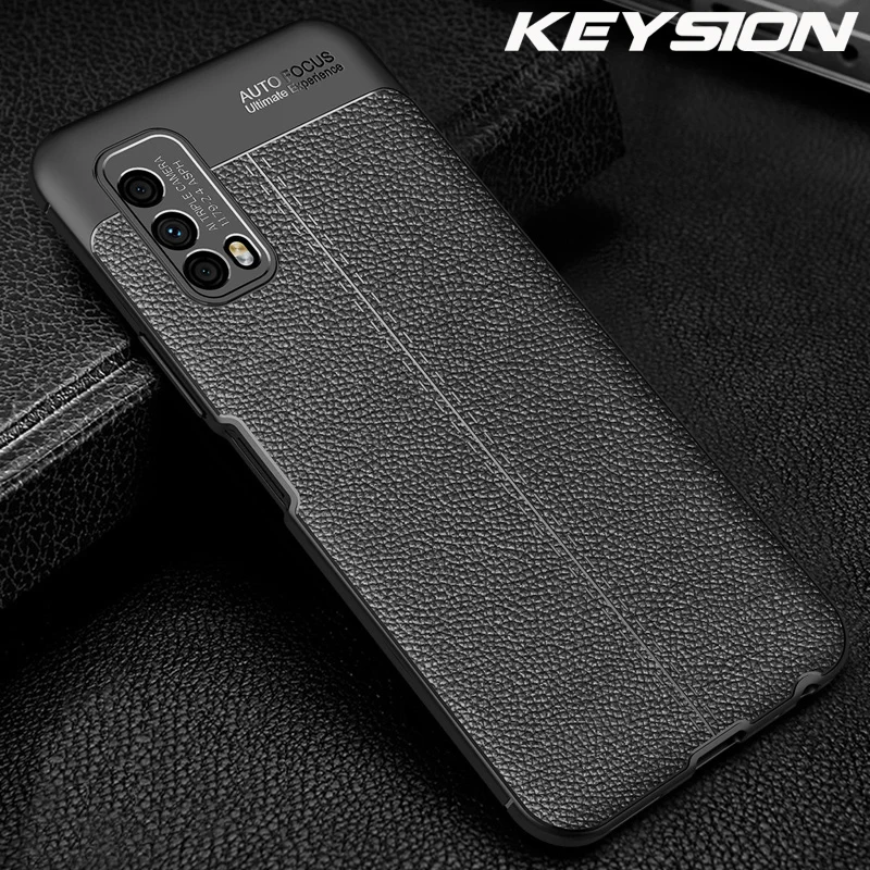 Противоударный чехол KEYSION для VIVO IQOO Z1X 5G Z1 U1 кожа личи Мягкая силиконовая задняя