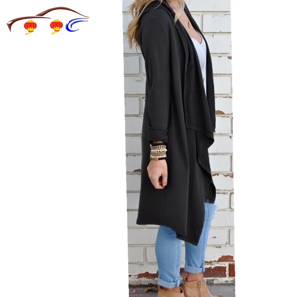 

Loose And Irregular Knitted Split Spliced Cardigan Coat Women Windbreaker