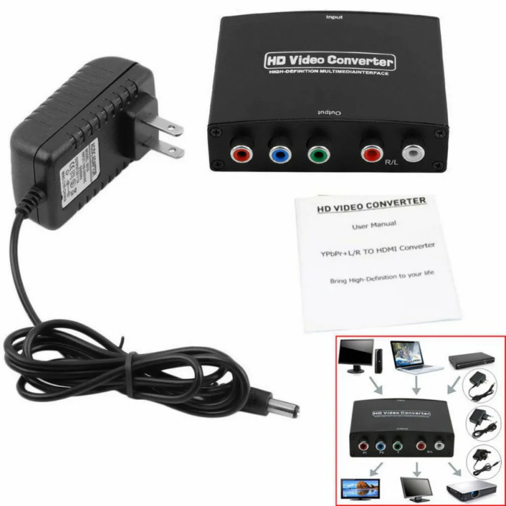 hdmaters HDMI к компонентному Ypbpr видео и аудио 5RCA конвертер для PS4 DVD к ТВ с USB кабель питания HDMI к 5RCA RGB