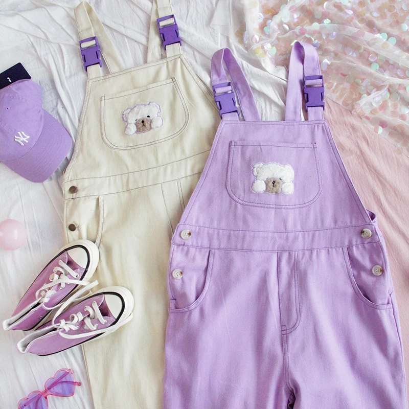 Весенние милые комбинезоны для маленьких девочек на бретелях свободные брюки Ins